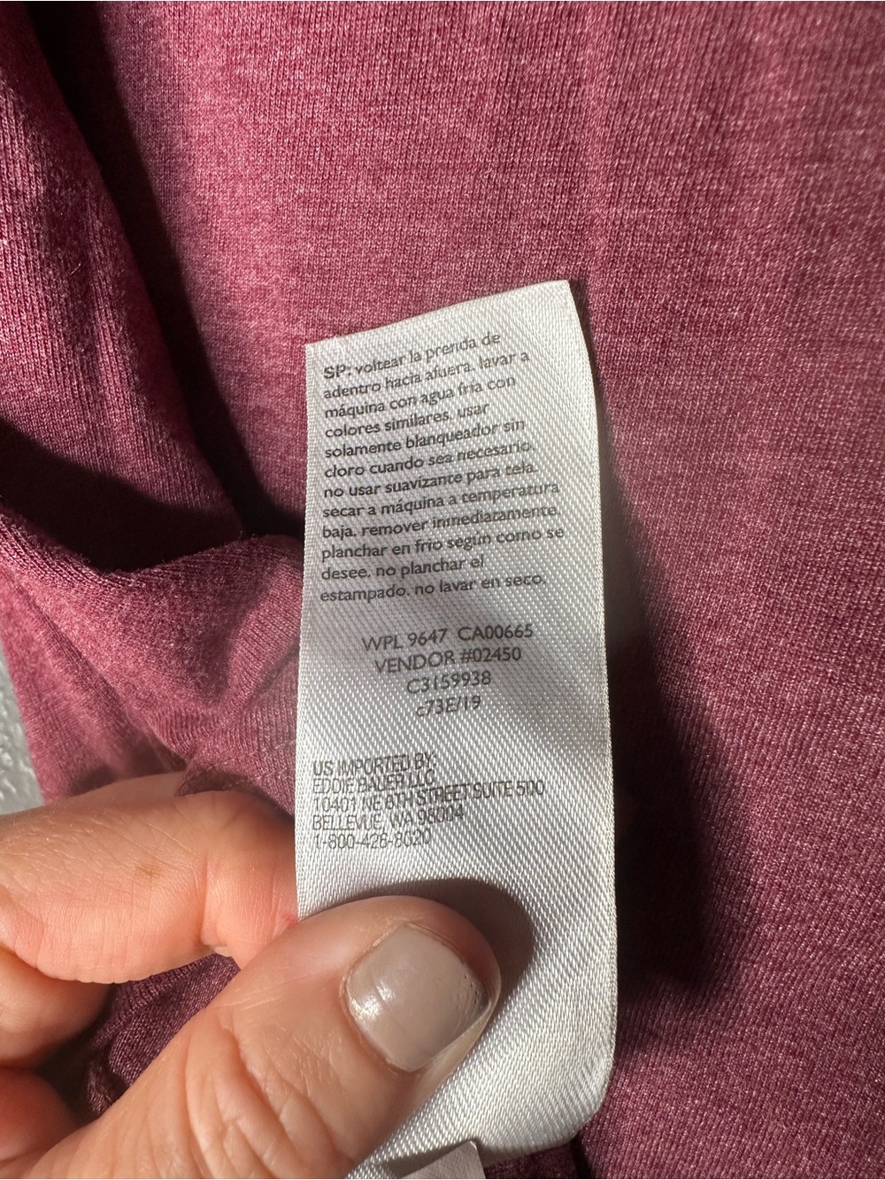 Eddie Bauer Brand - Women's V-Neck Long Sleeve Top - Burgundy - M - Picture 6 of 9